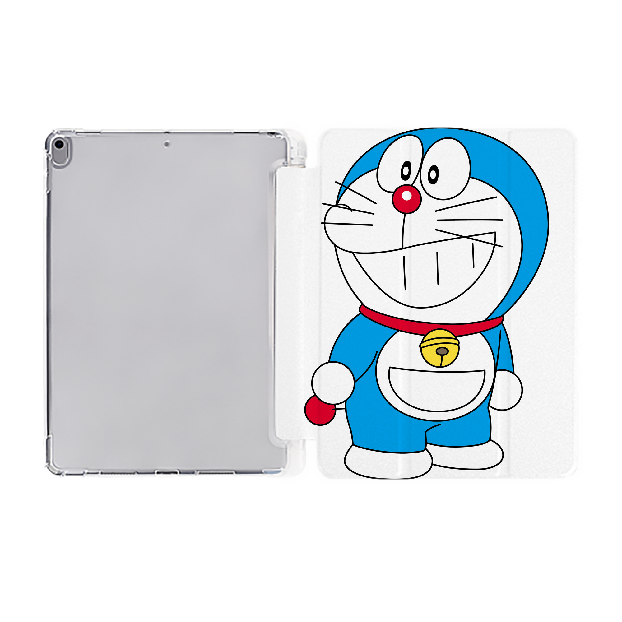 （画像用） ドラえもん Doraemon IPad ケース ペン収納付き 三つ折りスタンド PUレザー×シリコン 対応機種9.5/10.5/10.9インチ